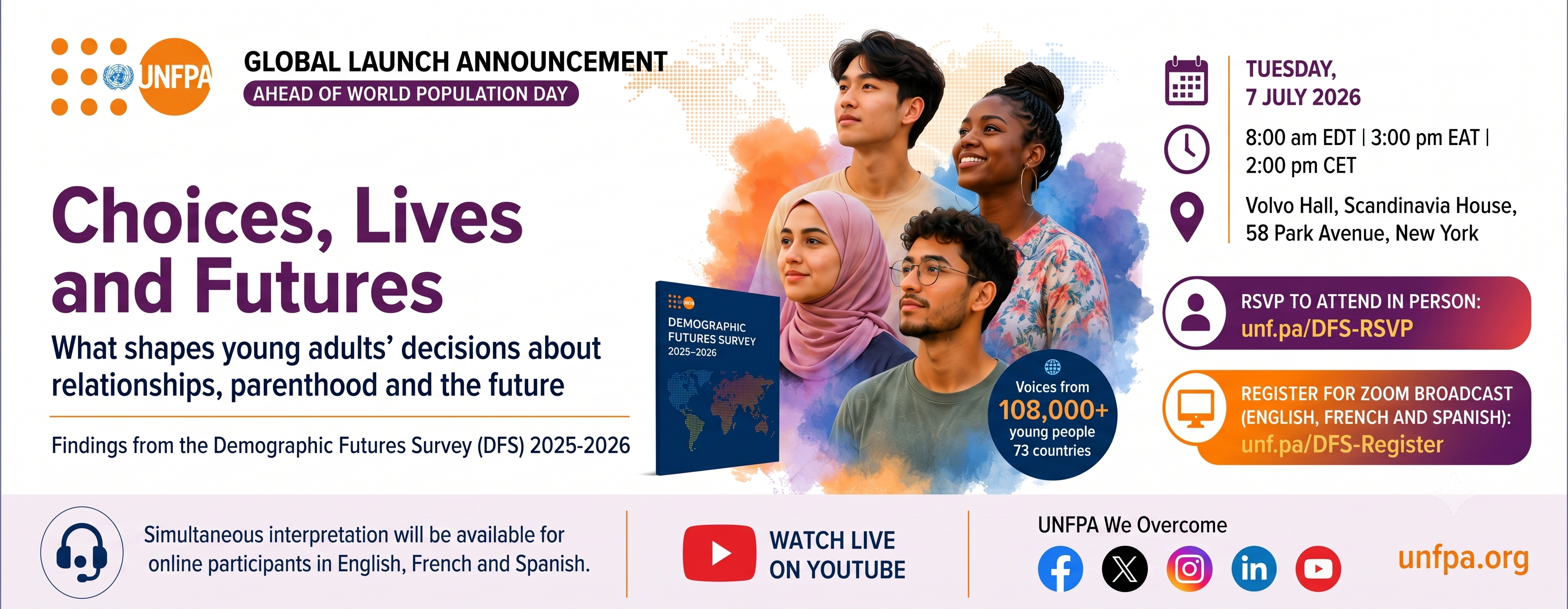 UNFPA to Launch Global Demographic Futures Survey Report Ahead of World Population Day